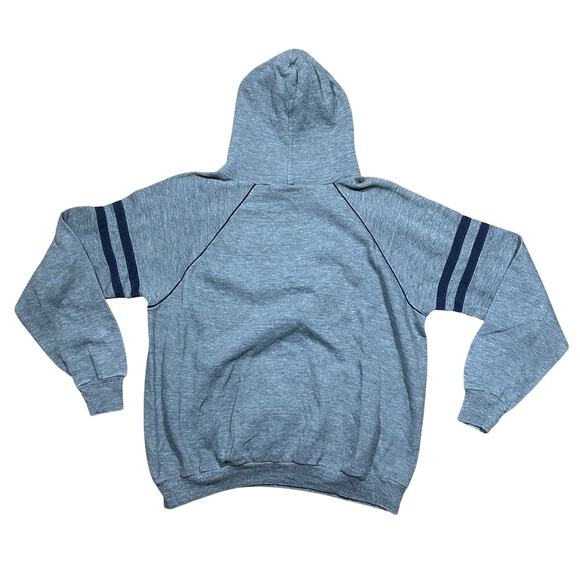 Vintage 70s Velva Sheen Las Vegas Rainbow Hoodie Striped Sleeves USA - Picture 4 of 4